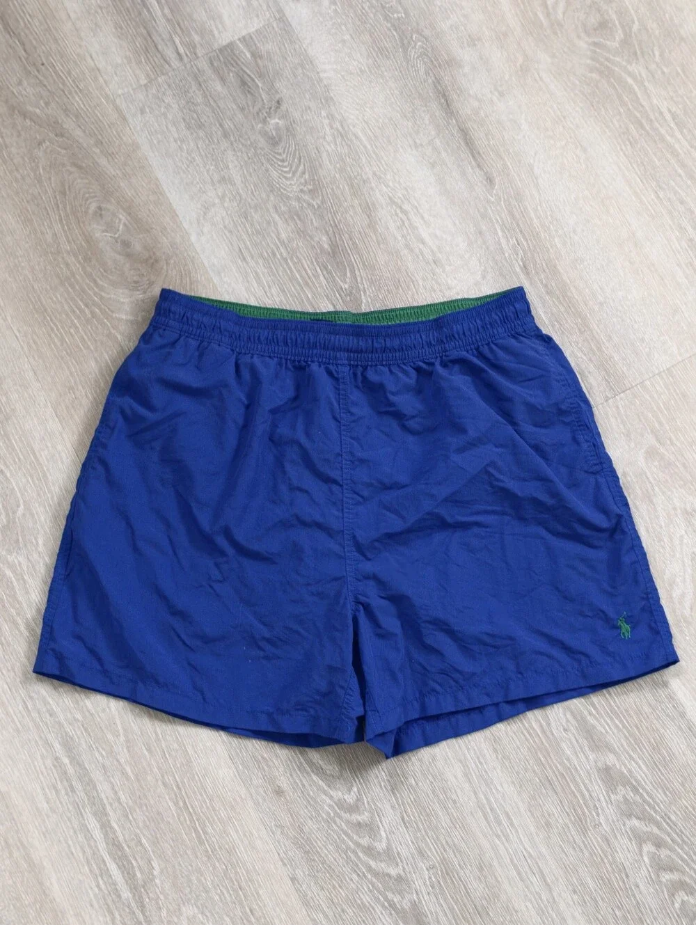 Vintage Polo Sport blue swim trunks shorts mens XXL mesh lining pony 90s retro